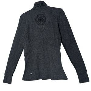 Lululemon Sweatshirt Jacket Women's Size 8 Black Soul Cycle‎ 1/4 Zip Athleisure